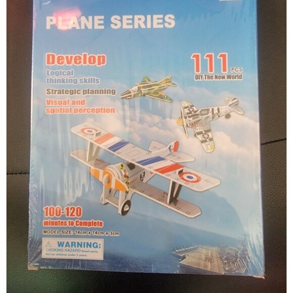 Yujiso Plane Series 3D Puzzle Set 111 Pcs DIY The New World Model Size 44x42x8cm - Picture 2 of 8